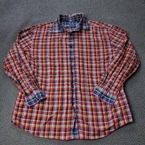 International Report Plaid Button Shirt Multicolor Mens 2XL XXL Long Sleeve
